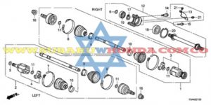 Acople eje delantero izquierdo Honda CRV 2014