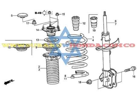 Amortiguador delantero izquierdo Honda CRV 2014