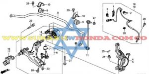 Buje corbatín tijera delantera derecha Honda CRV 2012