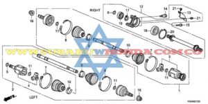 Eje delantero derecho Honda CRV 2014