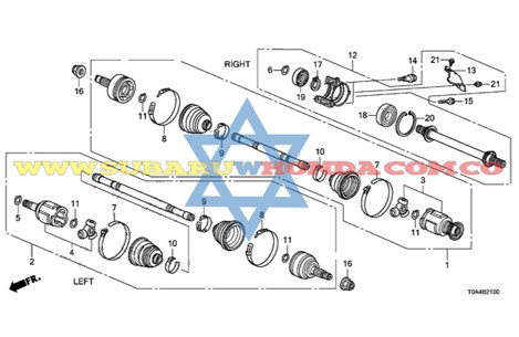 Eje delantero izquierdo Honda CRV 2014