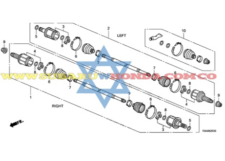 Eje delantero izquierdo Honda CRV 2013