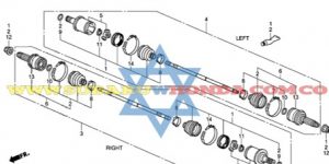 Guardapolvos traseros eje Honda CRV 2014