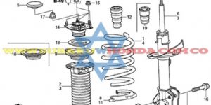 Soporte amortiguador delantero izquierdo Honda CRV 2013