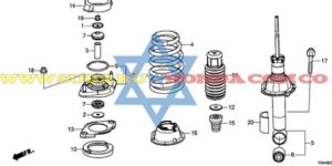 Soporte amortiguador trasero izquierdo Honda CRV 2013
