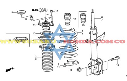 Amortiguador delantero izquierdo Honda CRV 2015