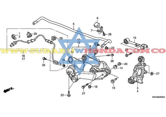 Buje porta mangueta Honda CRV 2015 catalogo