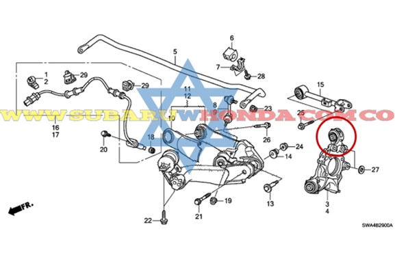 Buje portamangueta pequeño Honda CRV 2015 catalogo
