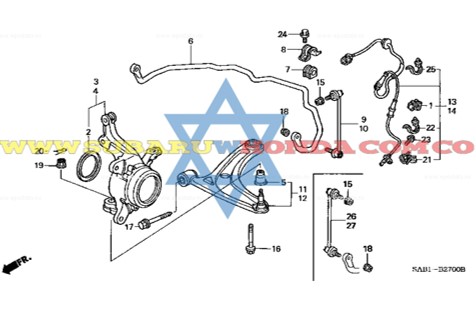 Buje puño tijera Honda Fit 2012 catalogo