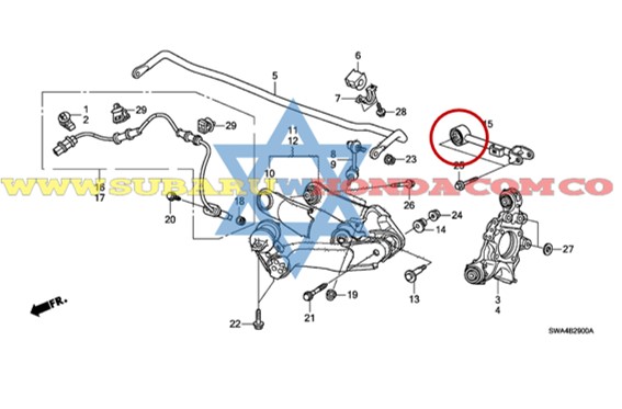 Buje templete Honda CRV 2014 catalogo