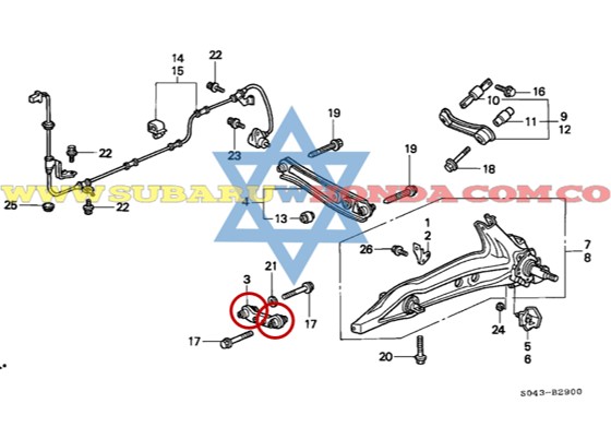 Buje templete pequeño Honda Civic 1996 catalogo