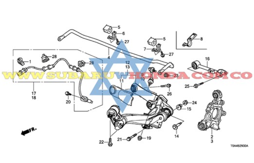 Buje tijera corbatin trasera Honda CRV 2012