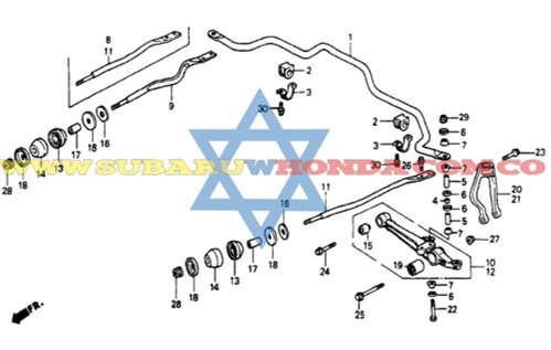 Buje tijera delantera pequeño Honda Accord 1992 catalogo