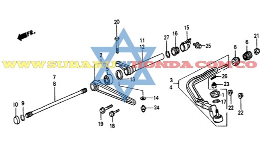 Cauchos barra estabilizadora Honda Civic 1987 catalogo