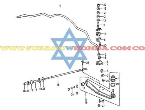 Cauchos barra estabilizadora puntas Honda Accord 1982 catalogo