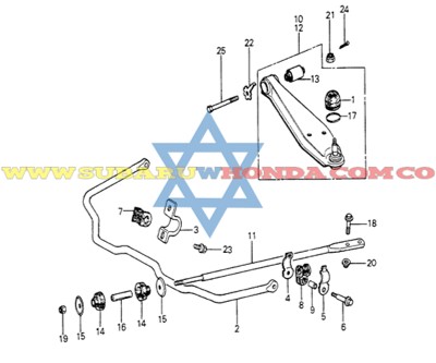 Cauchos barra tensora Honda Accord 1980 catalogo