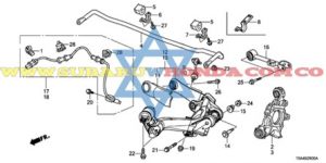Cauchos traseros barra estabilizadora Honda CRV 2015