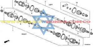 Eje trasero derecho Honda CRV 2016