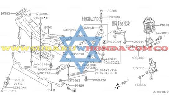 Muñeco delantero izquierdo Subaru Forester 2012