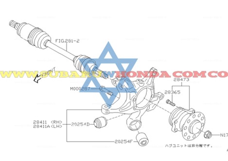 Rodamiento trasero derecho Subaru Forester 2011