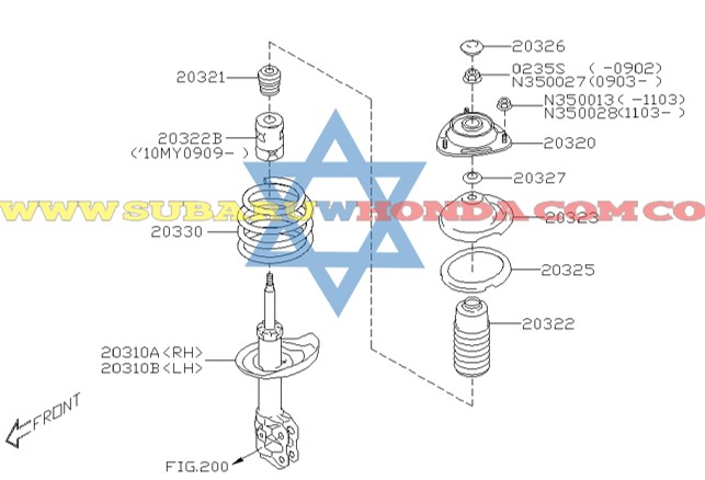 Soporte amortiguador delantero izquierdo Subaru Forester 2012