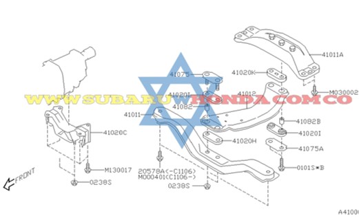 Soporte caja Subaru Forester 2011