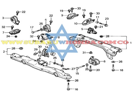 Soporte motor radiador Honda Civic 1990 catalogo