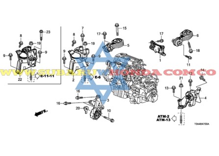 Soporte motor trasero Honda CRV 2015