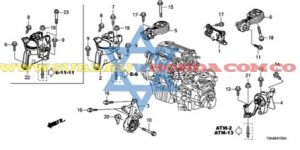 Soporte transmisión caja Honda CRV 2015