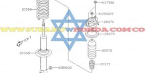 Amortiguador trasero derecho Subaru Forester 2014