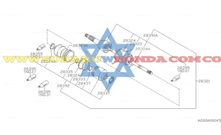 Acople eje delantero Subaru Leone 1992