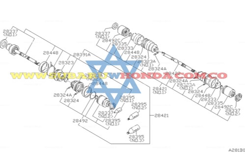 Acople eje trasero Subaru Leone 1994