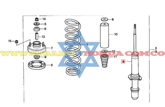 Amortiguador delantero derecho Honda Civic 1996