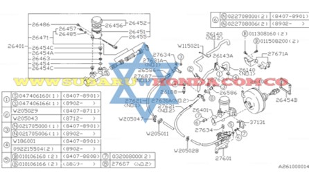 Bomba de frenos Subaru Leone 1993