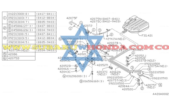 Bomba de gasolina Subaru Leone 1993