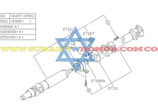 Cardan Subaru Leone 1993