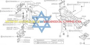 Cauchos delanteros barra tensora Subaru Leone 1994