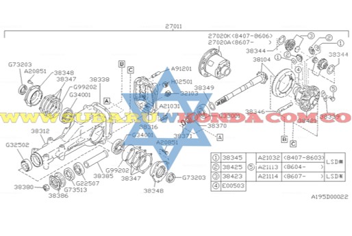 Diferencial Subaru Leone 1993