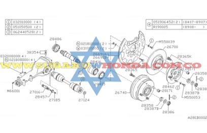 Disco de frenos trasero Subaru Leone 1994