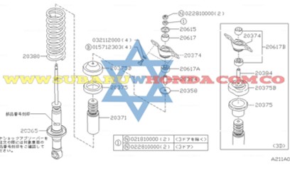 Espiral amortiguador delantero Subaru Leone 1994