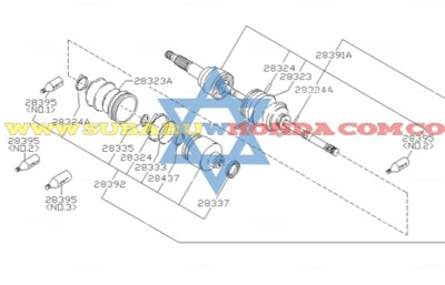 Guardapolvos delanteros acople Subaru Leone 1994