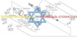 Punta eje homocinetica delantera Subaru Leone 1994