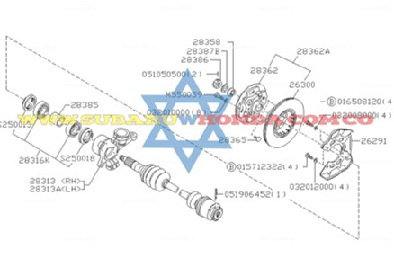 Rodamiento delantero Subaru Leone 1994