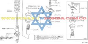 Soporte amortiguador trasero izquierdo Subaru Leone 1994