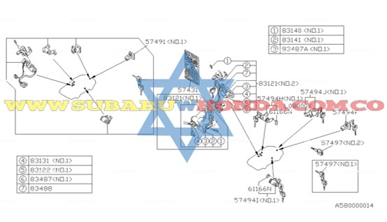 Switch de encenddo Subaru Leone 1994