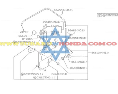 Tanque auxiliar agua trasero Subaru Leone 1992