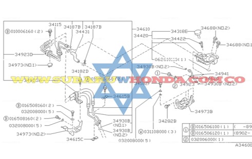 Tarro dirección hidraulica Subaru Leone 1993