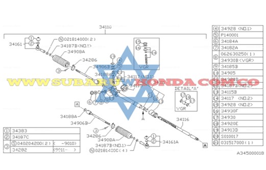 Terminal izquierda dirección Subaru Leone 1993