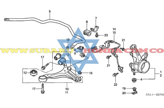 Barra estabilizadora delantera Honda Civic 2001