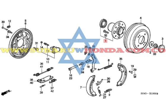 Bocín trasero Honda Civic 1998